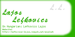 lajos lefkovics business card